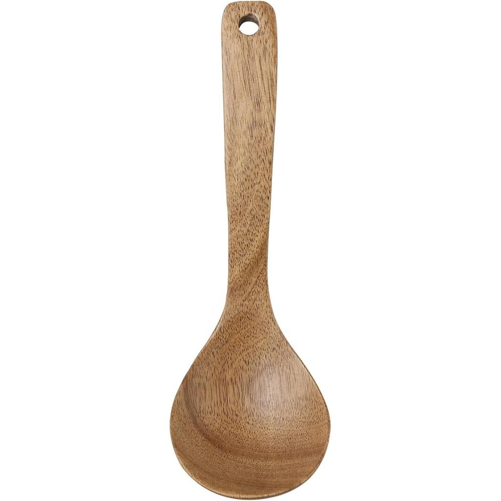 MUJI Acacia Wood Soup Spoon 18cm - Natural Grain Tableware, Japan