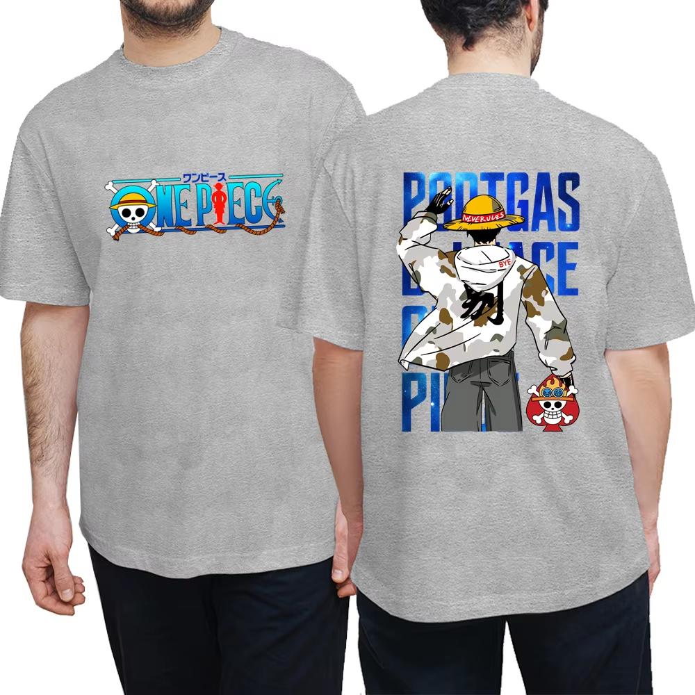 2025 ONE PIECE Animation Cut Fun Printing Summer Men and Women Pure Cotton T-shirt Street Casual Comfortable Trend T-shirt