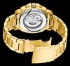 Men Automatic Skeleton Watch Large Dial Mechanical Luminous Fashion Wristwatch