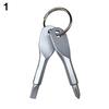 2 Keys Stainless Keychain Screwdriver Set Outdoor Multifunction Pocket Tool
