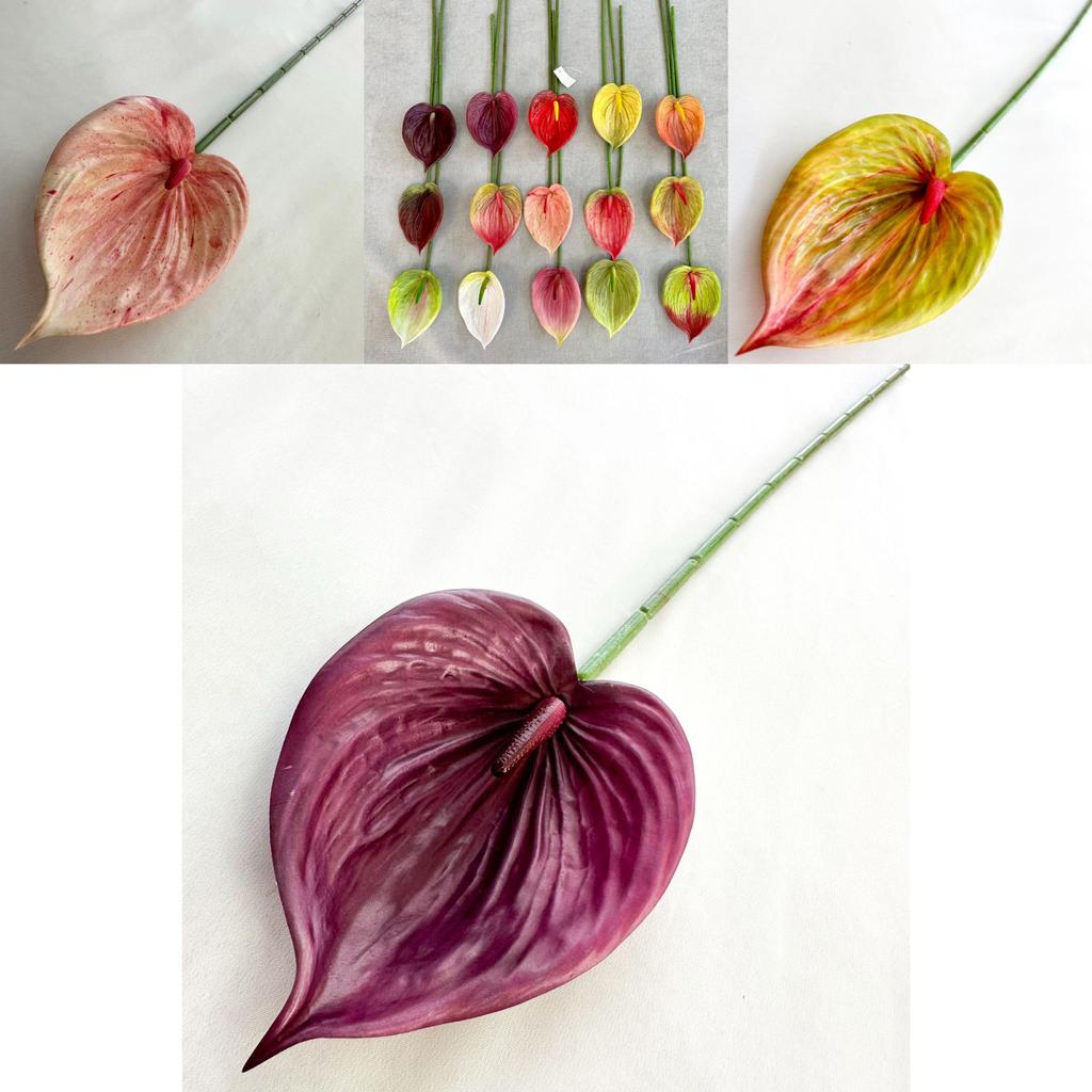 Anthurium Simulated Plants Wedding Hotel Restaurant Decoration Ornament Desktop