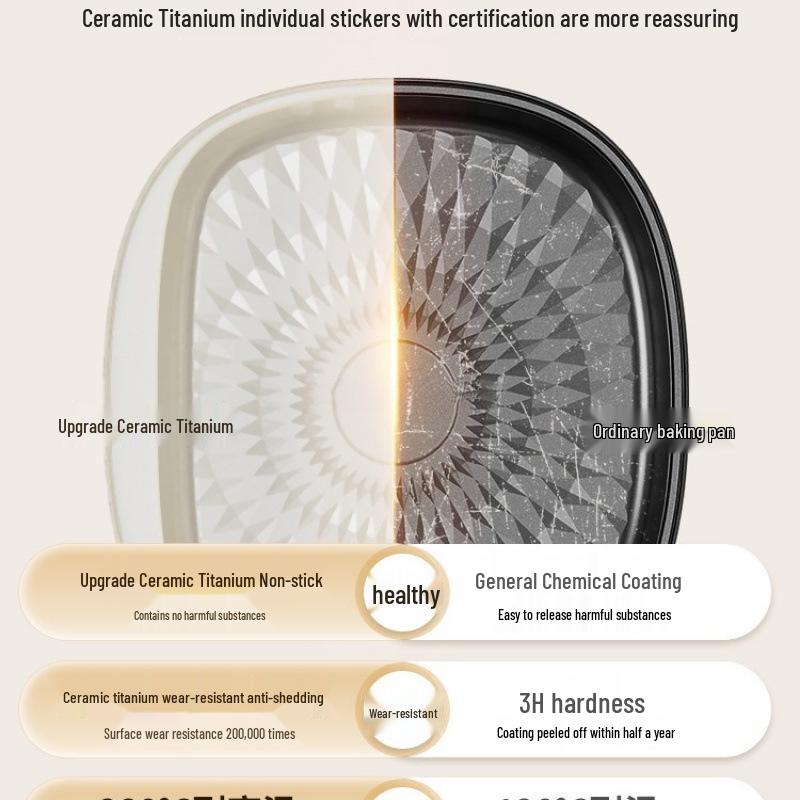 Multi-functional Double-Sided Electric Pancake Maker with Ceramic Heating