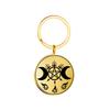 Dawapara Archangels Sigil Talisman Keychain Metatron Witchcraft Triple Moon Pentagram Pendant Stainless Steel Jewelry