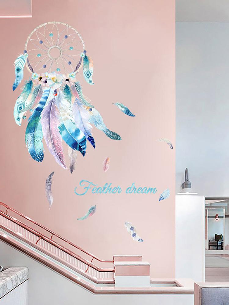 Plasă Prinde Vise Desen Animat Decorare Living Autocolante de Perete Autoadezive Autocolante de Perete pentru Înfrumusețarea Dormitorului