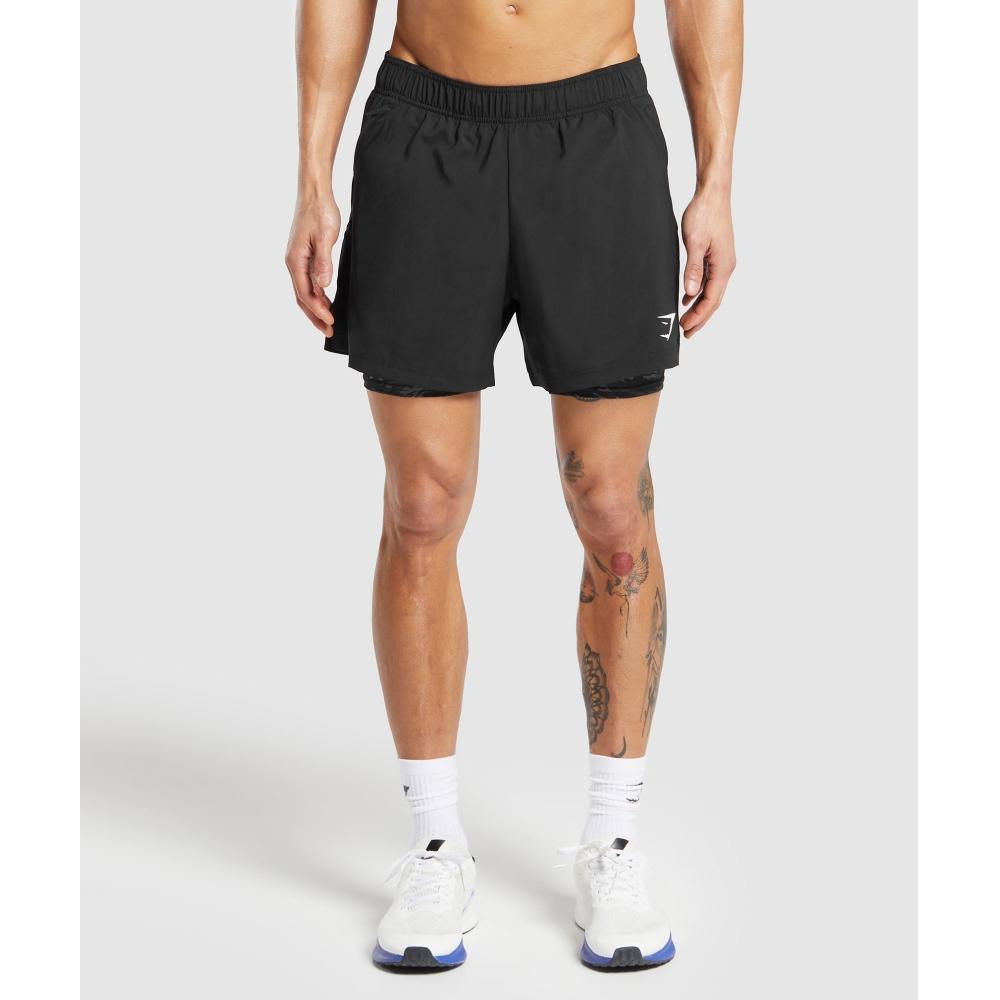 

Шорты GYMSHARK Sport 5 Черный Асфальт Серый A5A7W BCCZ XS