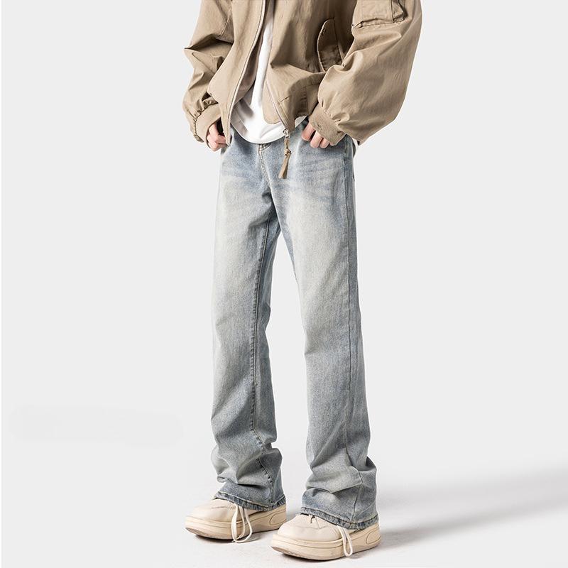 

Весна Новые Джинсы Мужские Большого Размера Хай Стрит Американский Стиль Расклешенные Свободные Прямые Повседневные Брюки 5XL