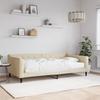 Vidaxl Sofa Z Materacem Do Spania, Kremowa, 100X200 Cm, Tkanina