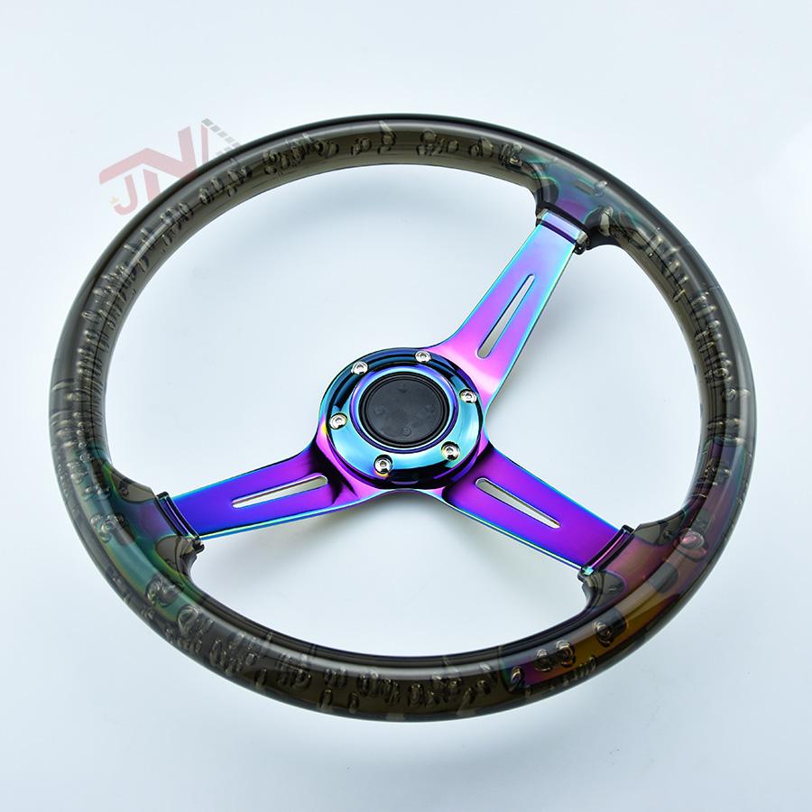 350mm Refitting Racing Sports Steering Wheel Universal Transparent Acrylic Steering Wheel