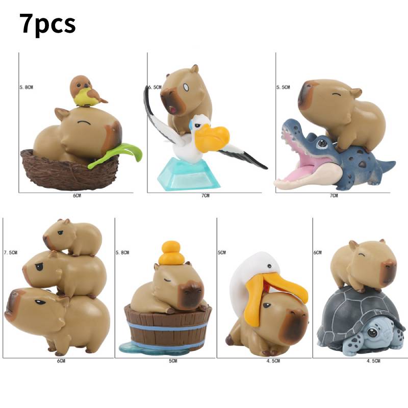 Room Living Capybara Desktop Model Decorated  Cute Childrens Dolls Collection