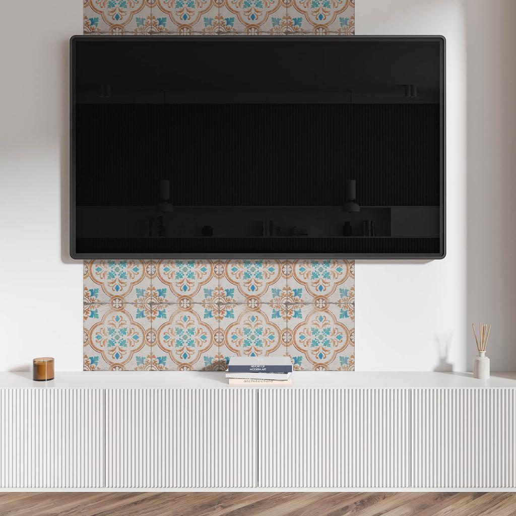 Winylowy Panel Samoprzylepny Do Dekoracji Ścian 100X50 Cm Motyw Dekoracyjny Z Kwiatami