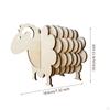 Wood Coasters Animal Sheep Drink Set for Holiday Kitchen