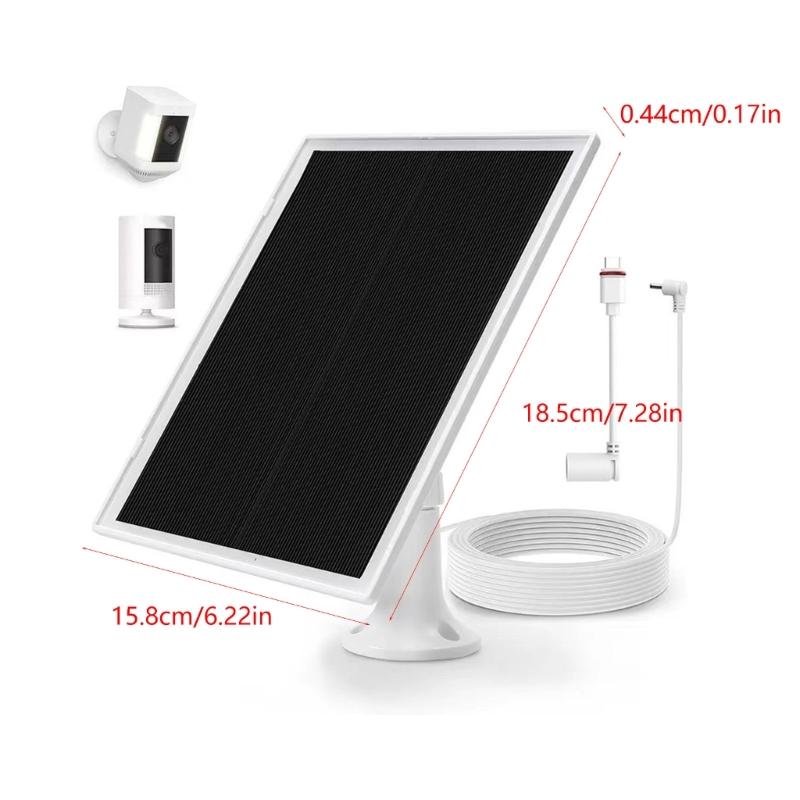 Shingled Solar Plate for Security Camera Systems Stable 6W Output Monocrystalline Solar Plate Charging Equipment