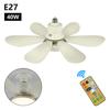 Ceiling Fans With Remote Control And Light 6 Leaves Powered Mute Ceiling Canopy Fan For Sitting Room Bedroom E27 Converter Base