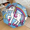 1PC Unicorn Rainbow Automatic Open/Close Umbrella with Windproof, 8-Rib Sturdy Canopy, Durable Ribs, Fashionable Design1296A