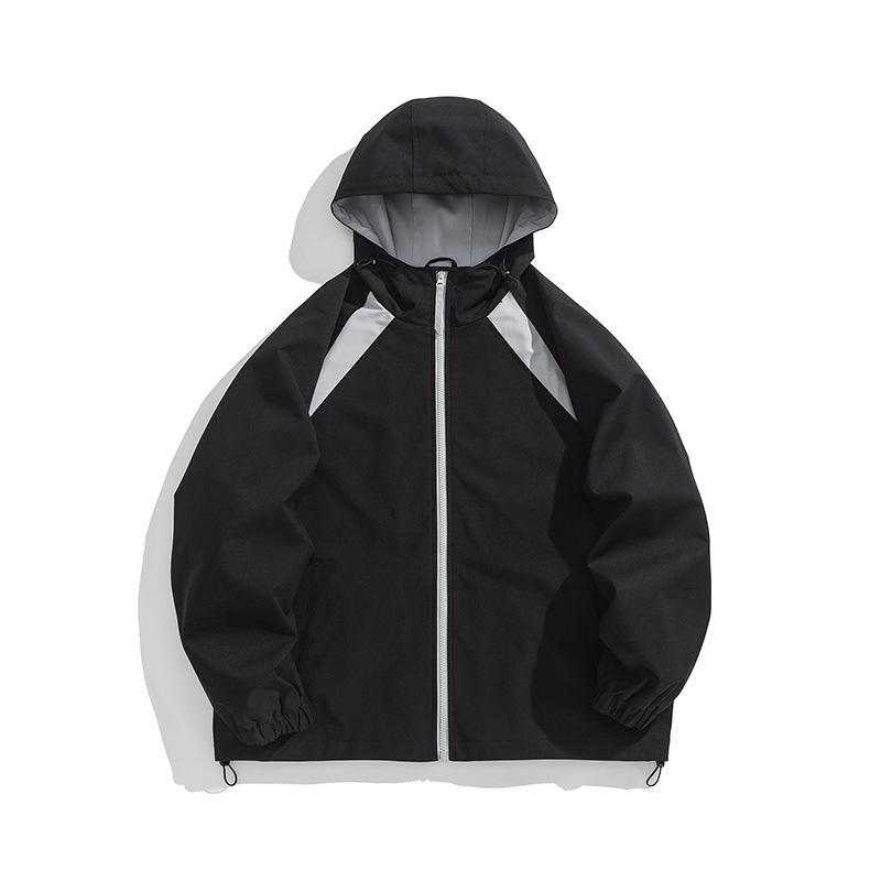 Lovers' storm jacket men and women's new autumn fashion brand waterproof windproof jacket loose hooded coat