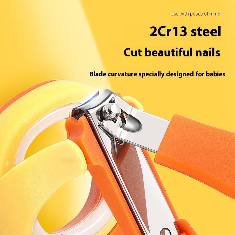 Coupe-ongles pour bébé et personnes âgées avec lumière LED/loupe Anti-éclaboussures Coupe-ongles Ongles des mains et des pieds Ciseaux à ongles Soins