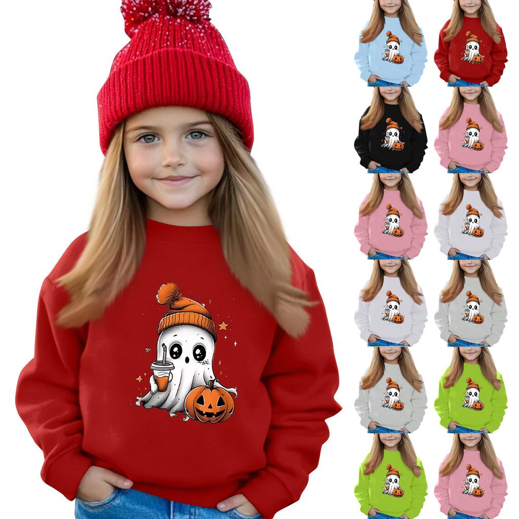 Halloween Dag Jenter Rund Hals Gensere For Barn Trykte Baby Topper