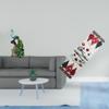 Elegant Peacock Animal Sculpture Tabletop Ornament with Christmas Table Runner Dresser Scarf for