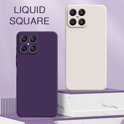 Square Liquid Silicone Phone Case for Honor X7 X8 X9 5G 360 Protective Shockproof HonorX7 HonorX8 HonorX9 Soft Covers