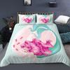 Bedding Set Girls Mermaid Duvet Cover Set With Pillowcase Cartoon Edredones Niños Girl Princess Quilt Cover Full Size Bedspread