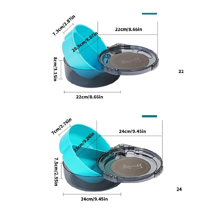 Double Layers Fishing Baits Holder 360 Rotating Tray Fishing Accessory Ideal For Travel And Outdoor Activity