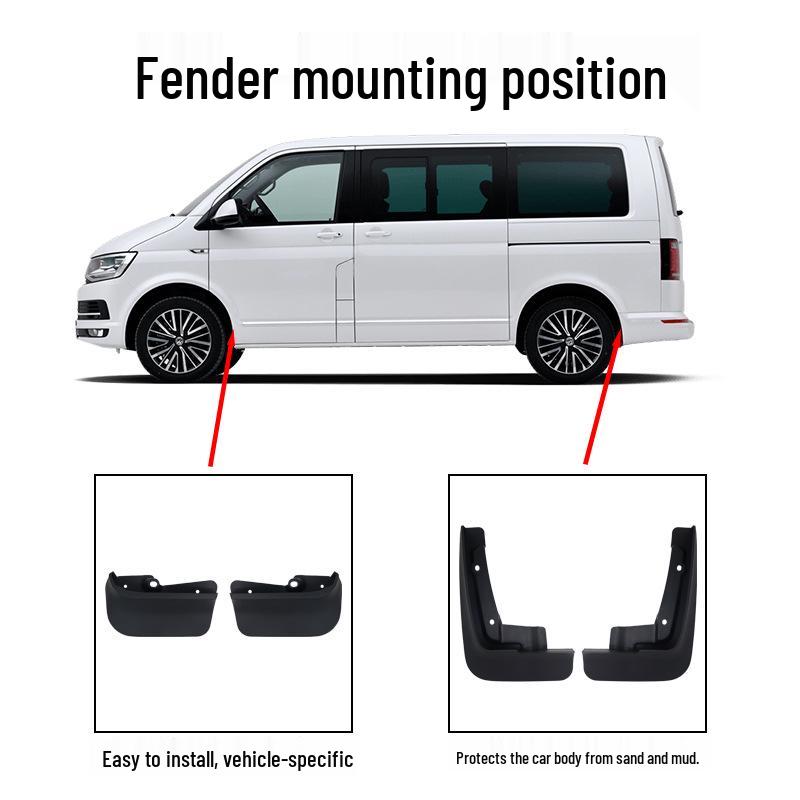 Volkswagen Multivan, Transporter, Caravelle 08-20 Mudguards & Fender Flares - Modified Accessories