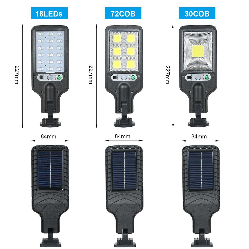 30PCS COB Solar Powered Energy Street Light Outdoor Lamp Sensitive Light Control/ PIR Motion