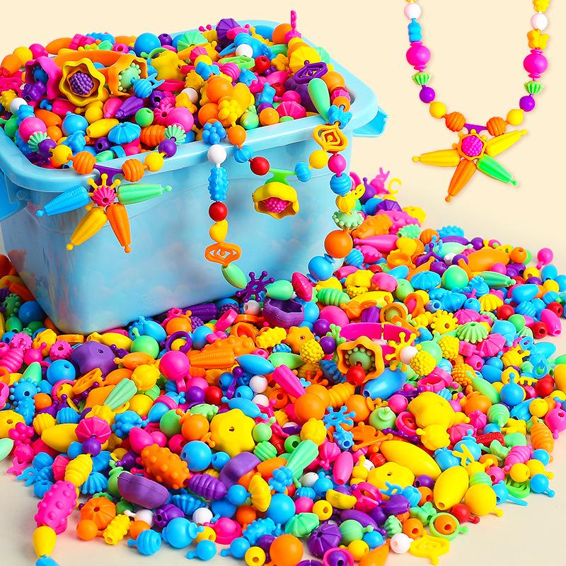 

Children s DIY Beading Kit: Cordless Pop Beads for Necklaces & Bracelets