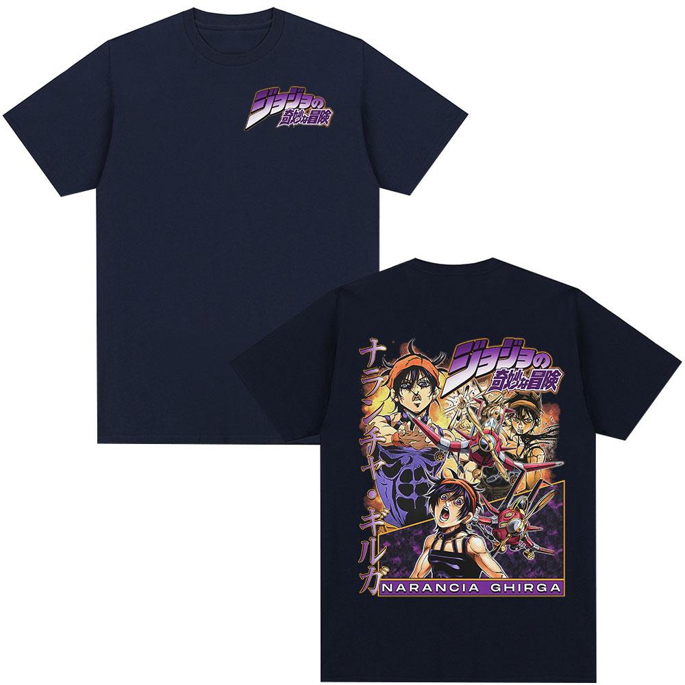 Anime JoJo Bizarre Adventure Tričko Narancia Ghirga Manga Grafický Potisk Trička Pánské Dámské Ležérní Módní Krátký Rukáv Tričko