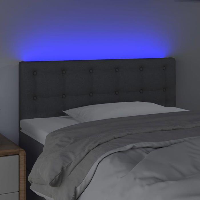 VidaXL LED Headboard Bedroom Furniture Single Bed Accessory Headboard Bed Frame Interior Dark Grey 3122037