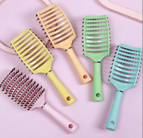 Arc-Shaped Fluffy Massage Comb for Curly & Straight Hair Styling