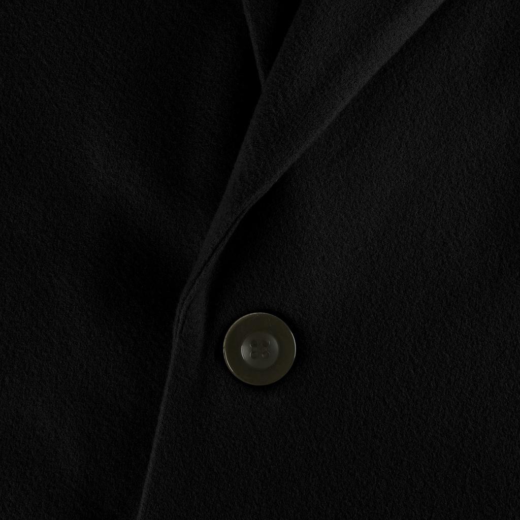 Modischer, vielseitiger Tweedmantel für Damen, einfarbig, einreihige Jacke mit abfallenden Schultern, Siebenviertelärmeln