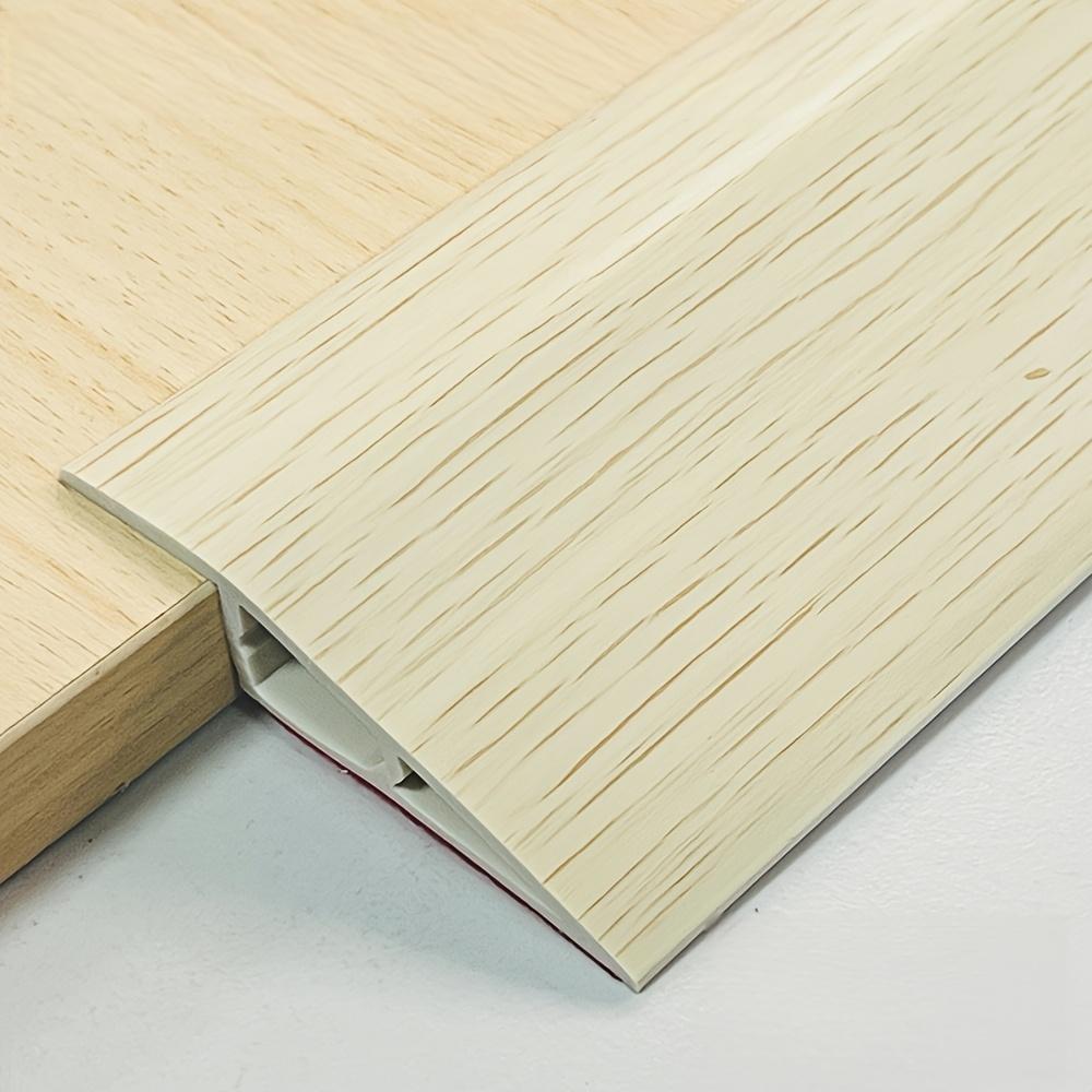 1PC 1m/39.37inch Wood Floor Transition Strip Edge Closing Strip Floor Seam Wear-Resistant Soft Plastic Flat Buckle Dge Threshold