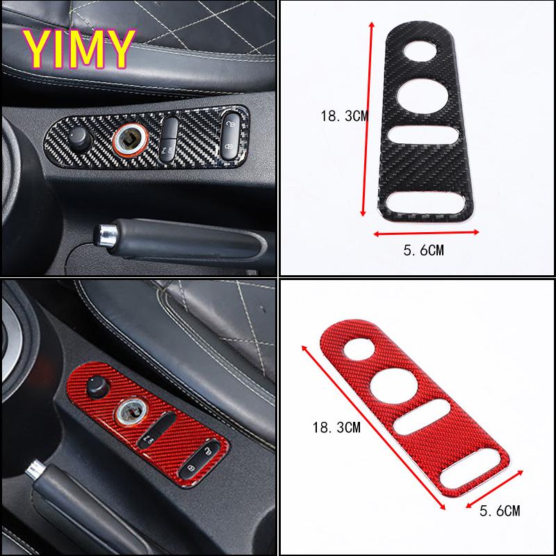 Soft Carbon Fiber Car Door Lock Gear Shift Central Control Gear Panel Decoration Sticker Suitable for Seat Leon MK2 2008-2012