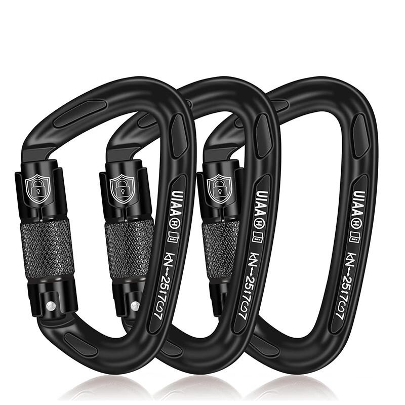 OLOMM Heavy-Duty Auto-Lock D-Ring Carabiner Standard