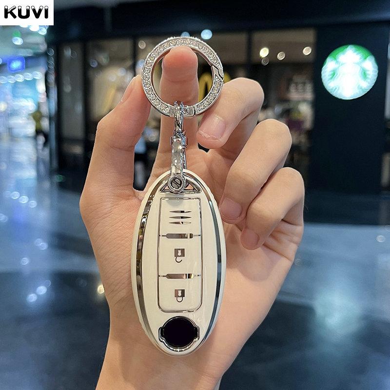 3 Button NEW TPU Car Key Case Cover For Nissan Leaf Micra Qashqai J11 J10 X Trail T32 Versa Note Patrol Fob Keychain Accessories