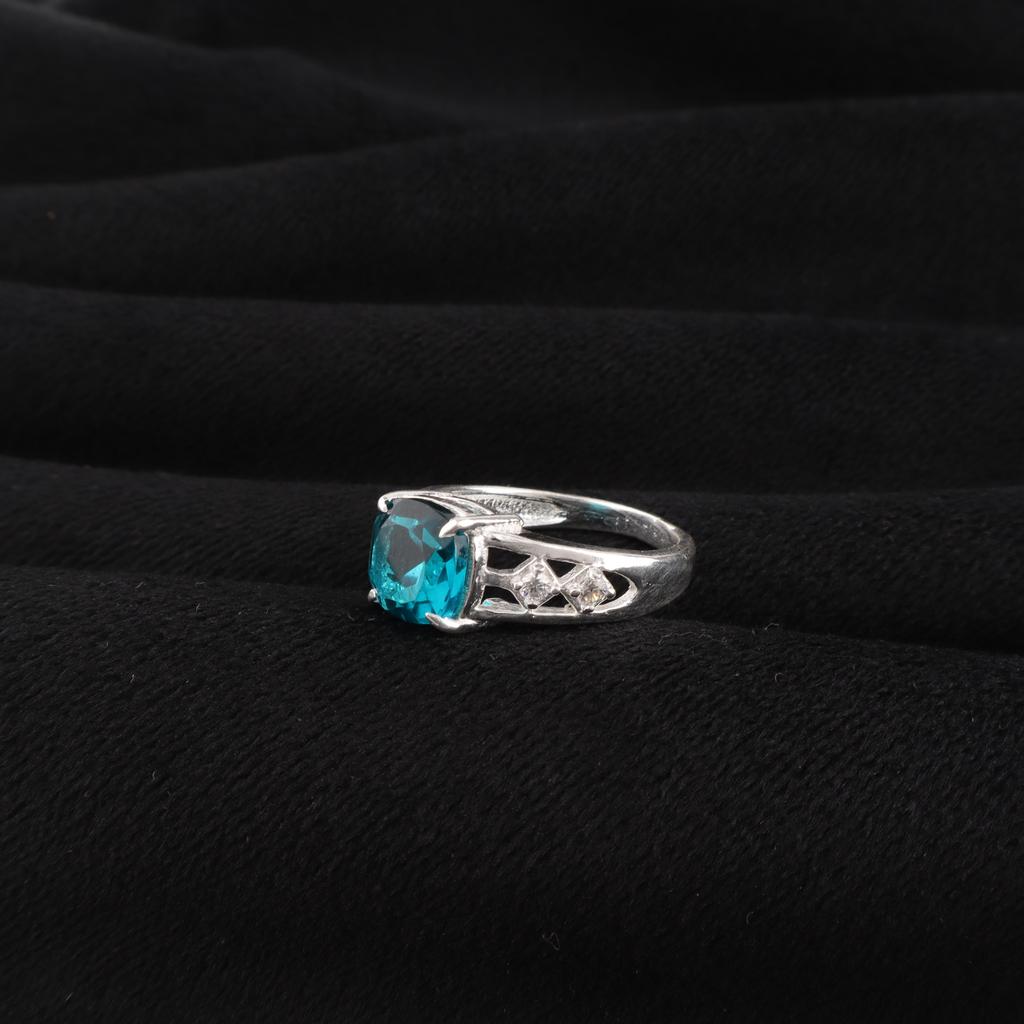 Natural Apatite Gemstone 925 Sterling Silver Designer Ring Women's Jewelry For Bride CZR-15-11