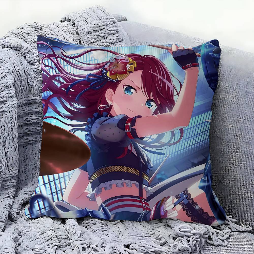 Anime T-Tomoe Udagawa Pillow Cover For Bedroom Room And Living Room Sofa Decorative Cushion Cover
