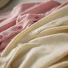Color Blocking Walking Bright Silk Short Sleeved Knitted Sweater for Women Light Mature Pink Single Breasted Bottom Top