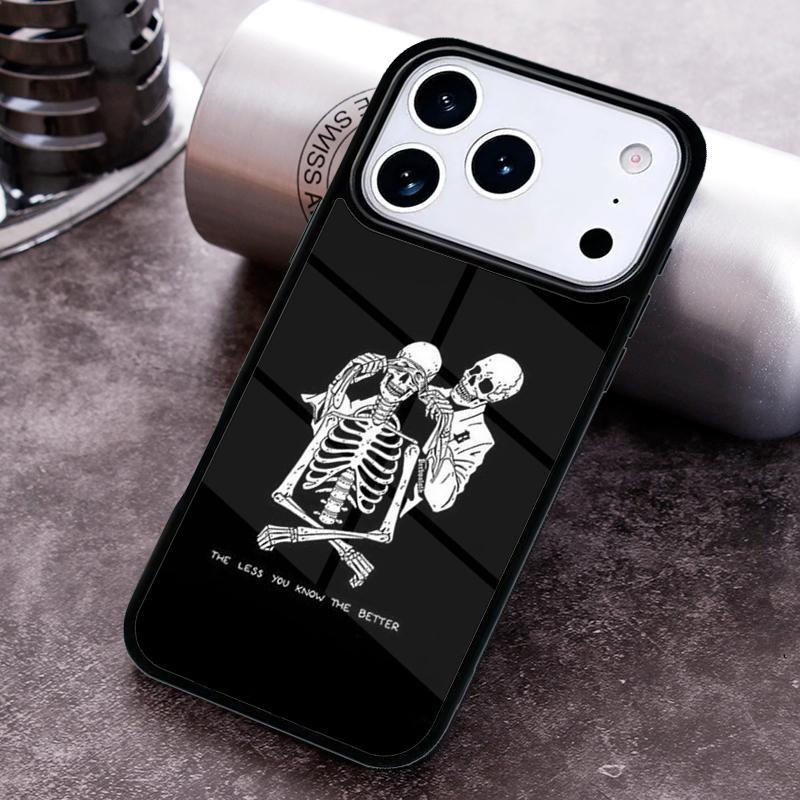 Death Skull Bones Clown Phone Case For iPhone 17 16 15 14 13 12 11 Pro Max Plus 17Air Soft Silicone Cover