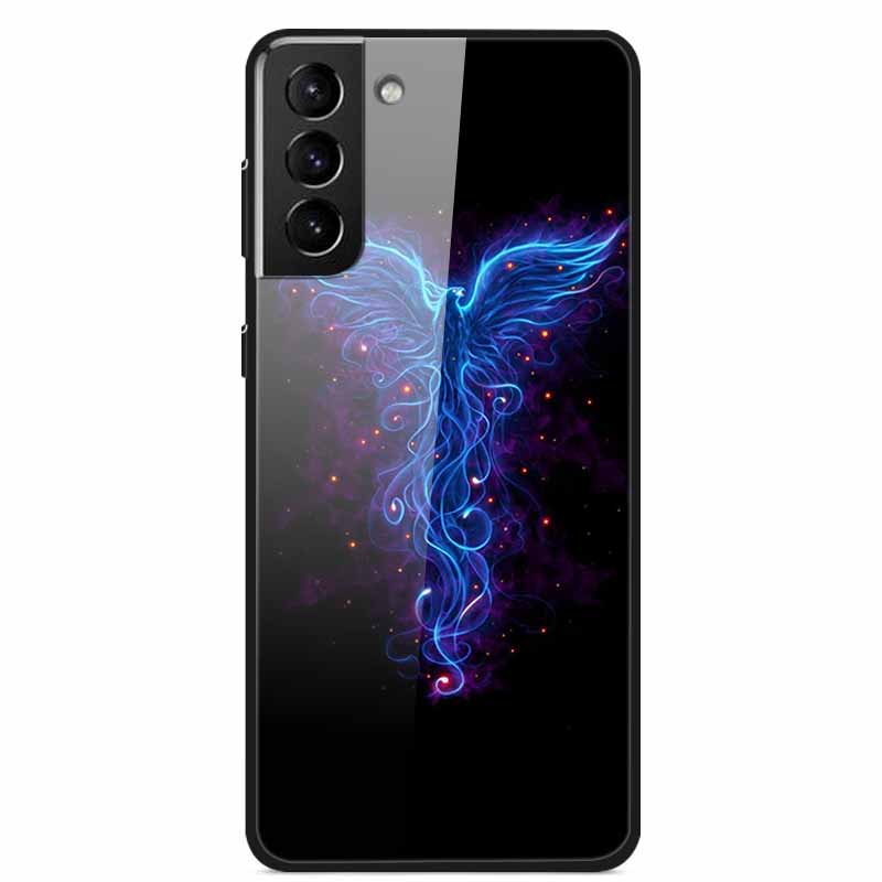 For Samsung S22 5G Cases S22Plus S22Ultra 5G Tempered Glass Hard Back Cover for Samsung Galaxy S22 Plus Case S22Ultra S22+ Cover