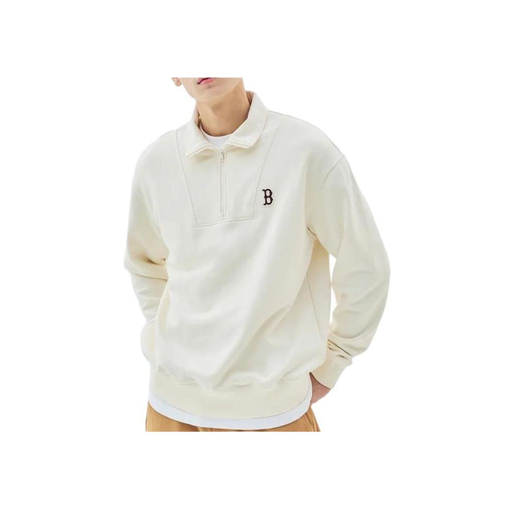 New MLB Sweatshirt Unisex Dark Cream 3AMTB0534-43CRD