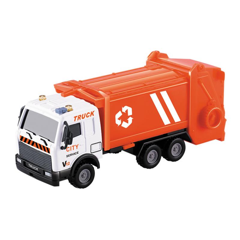Alloy Car Back Force Inertia Simulation Tank Truck Garbage Truck Toy Model B161 for Boys Kids