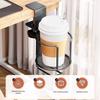 Desk Mounted Cup Holder with Headphone Hook Multifunctional Organizers Table Edge for Home Office Use