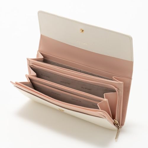 Jill Stuart Misty Wallet, Grosgrain Ribbon, Vintage Style, Slim Fit, JSLW4CT1, White