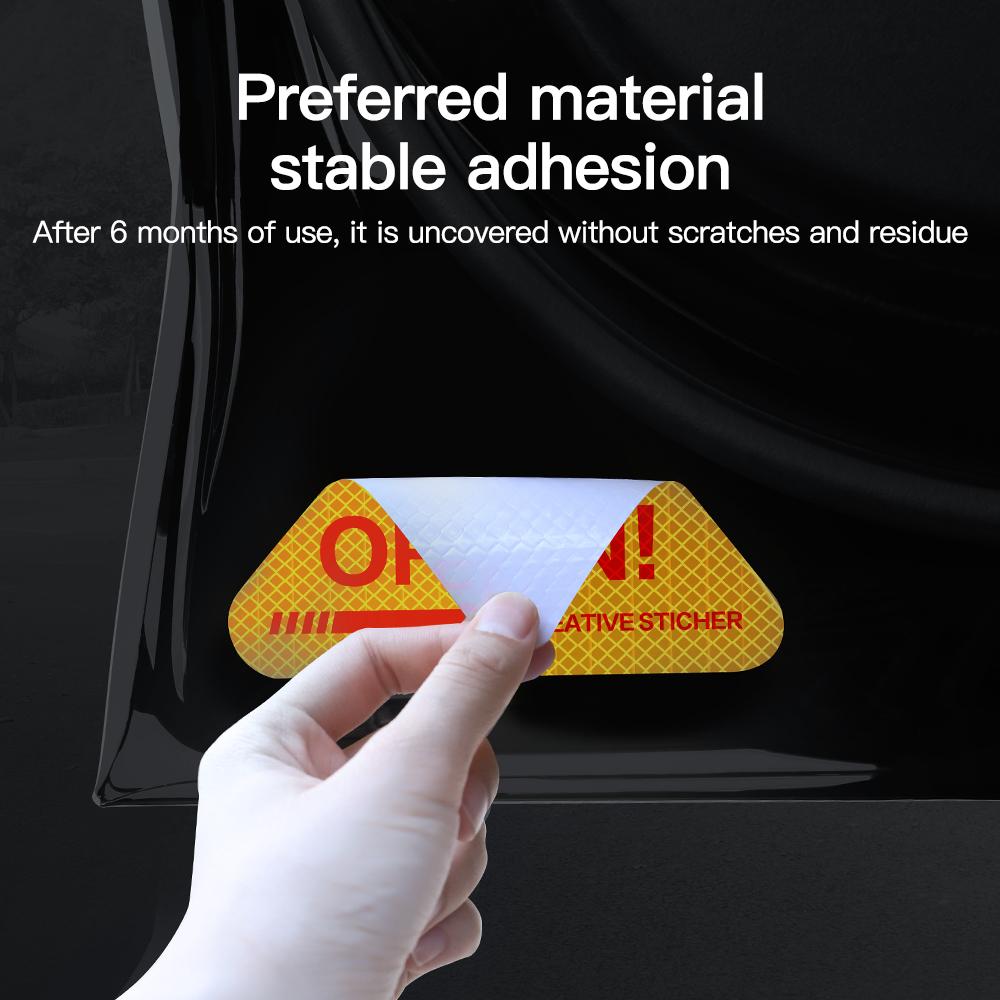 YZ For Tesla Model 3 Model Y Full Car Door Reflective Stickers, Decorative Strips, Car Body Warning Stickers, Tesla Accessories