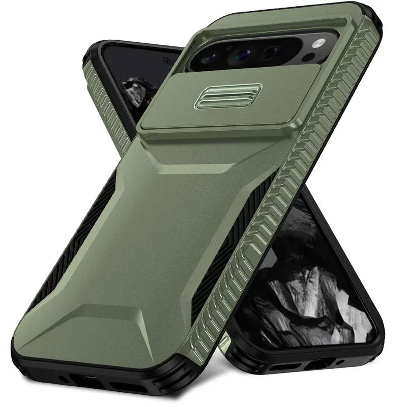 Case for Google Pixel 9 Pro XL Antiskid Cover Sliding Camera Lens Protector Hard Phone Case for Google Pixel 9A 8Pro 7 Pro Shell
