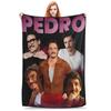 Pedro Pascal Knuffel Deken Jongen Meisje in Roze Flanellen Plaid Voor Woonkamer Super Zacht Aangepaste Kwaliteit Dekbed Cadeau Idee