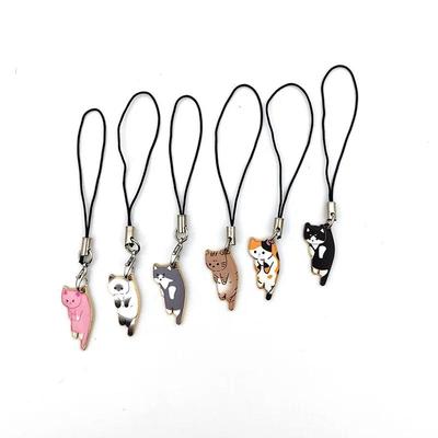 1pcs Cute Cat Phone Strap Lanyards For Case Strap DYM Decoration KeyChain Mobile Phone Strap Phone Hanging Charms