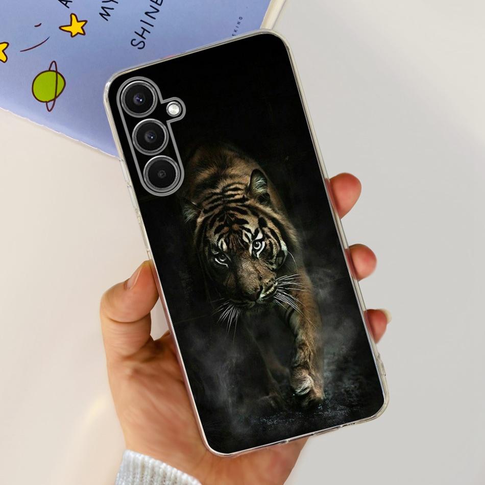 For Samsung Galaxy A24 SM-A245F Phone Case Stylish Cat Painted Soft Silicone TPU Cover For Samsung A24 A34 A54 A346B SM-A546B